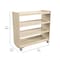 Flash Furniture Bright Beginnings Commercial Grade Space Saving 4 Shelf Wooden Mobile Classroom Storage Cart with Locking Caster Wheels, Kid Friendly Design, Natural MK-KE24114-GG - alternate 9